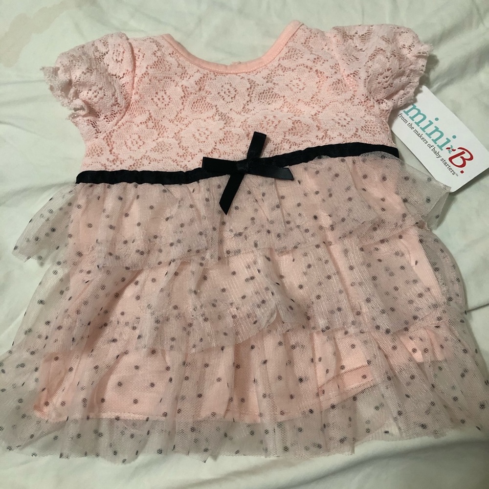 Mini-B Pink and Black Dress 9 Months